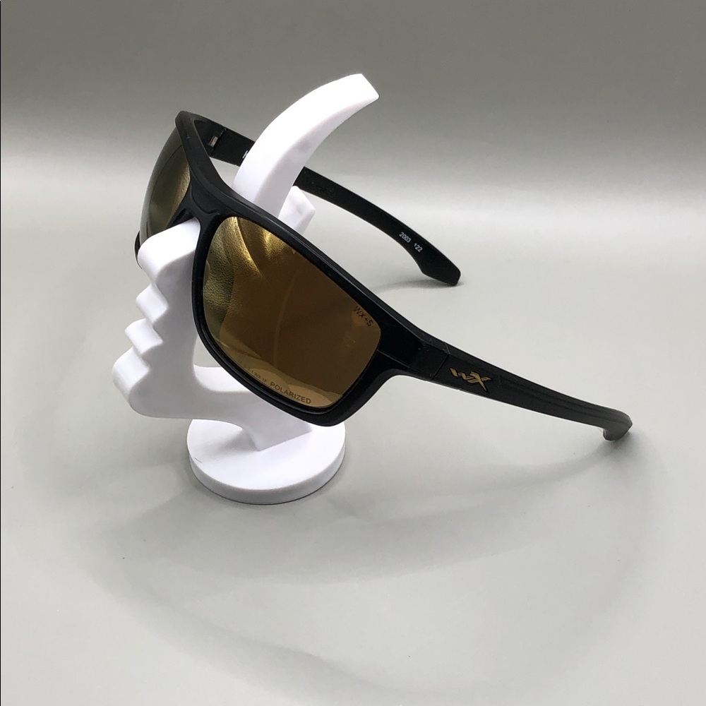 Wiley X Kingpin Safety Sunglasses Black Yellow Lens Polarized Wrap